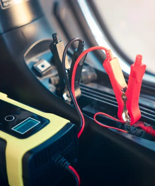 A battery being recharged